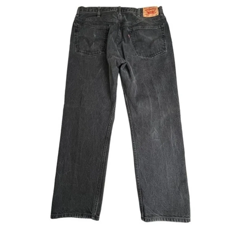 Levis Mens 505 Regular Straight Leg Fit Faded Black Jeans Size‎ 40 Inseam 30